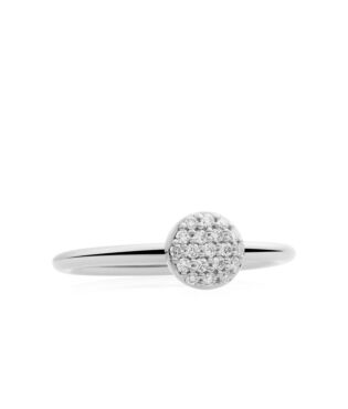 Stardust Ring Witgoud met Witte Diamant 