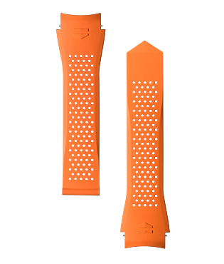 Oranje Geperforeerde Rubberen Band Calibre E5 45mm