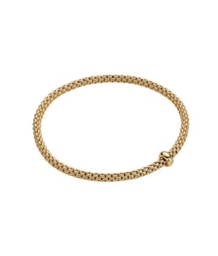 Prima flex'it geelgouden armband met 1 briljant