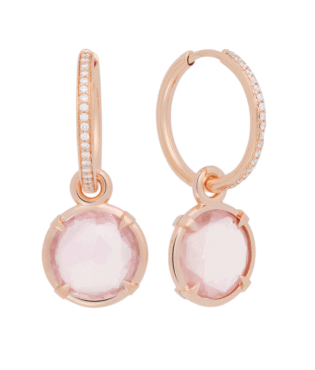 Mira Mira Aanhangers Roségoud met Rozekwarts