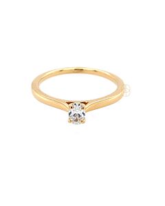 18K Ovale Diamant Ring 0.20ct