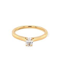 18K Ovale Diamant Ring 0.30ct