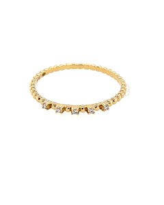 14K Briljant Bolletjes Ring 