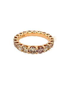 18K Cognac Briljant Alliance Ring 