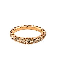 18K Cognac Briljant Alliance Ring 