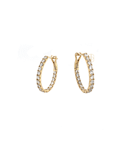 14K Ovale Briljant Ooringen