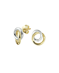 14K Bicolor Oorknoppen