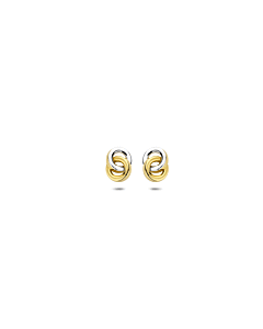 14K Bicolor Oorknoppen