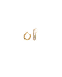 14K Ovale Briljant Oorringen