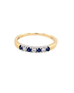 14K Alliance Ring Saffier Briljant 