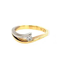 14K Bicolor Briljant Ring