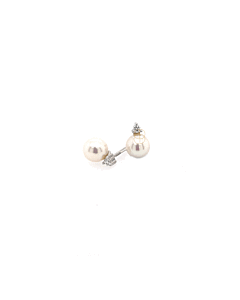 14K Briljant Parel Oorknoppen ⌀6mm