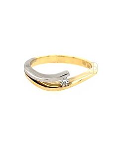 14K Bicolor Briljant Ring
