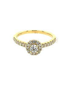 18K Halo Ring