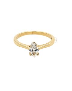 18K Solitair Ring met Marquise Diamant 0.50ct