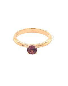 18K Solitair Ring met Roze Toermalijn