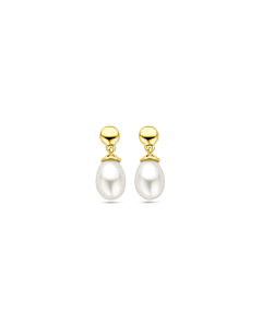 14K Parel Oorhangers