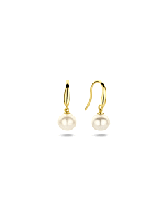 14K Parel Oorhangers