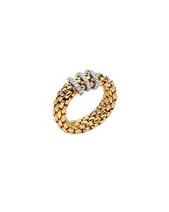 Vendôme Flex'it geelgouden ring met briljant