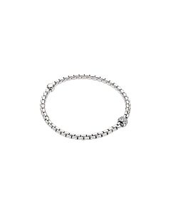 Eka tiny flex'it witgouden armband pavé. Maat L