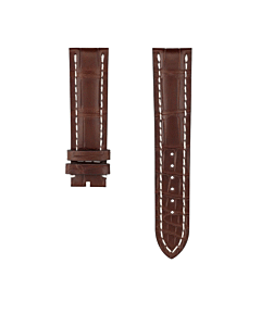 22/20mm bruine alligatorlederen band