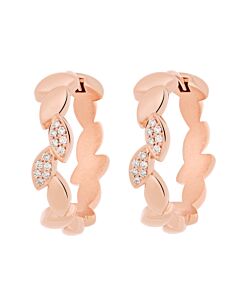 Poppy Oorsieraden Roségoud met Witte Diamant