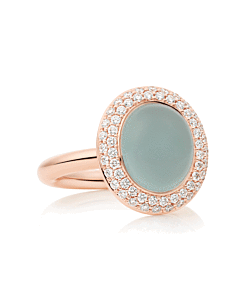 Solar Ring met Aquamarijn