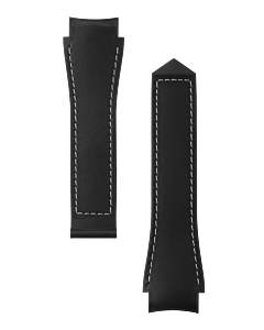 Zwart Lederen en Rubberen Band Calibre E5 45 mm