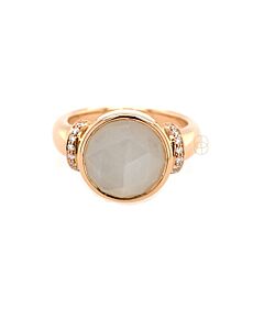 Toujours Ajour Pinkring met Maansteen en Briljant