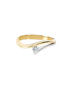 14K Bicolor Briljant Ring