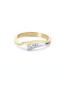 14K Bicolor Ring met Diamant 